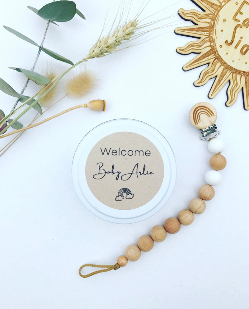 Signature White Candle Tin - Personalised/Custom