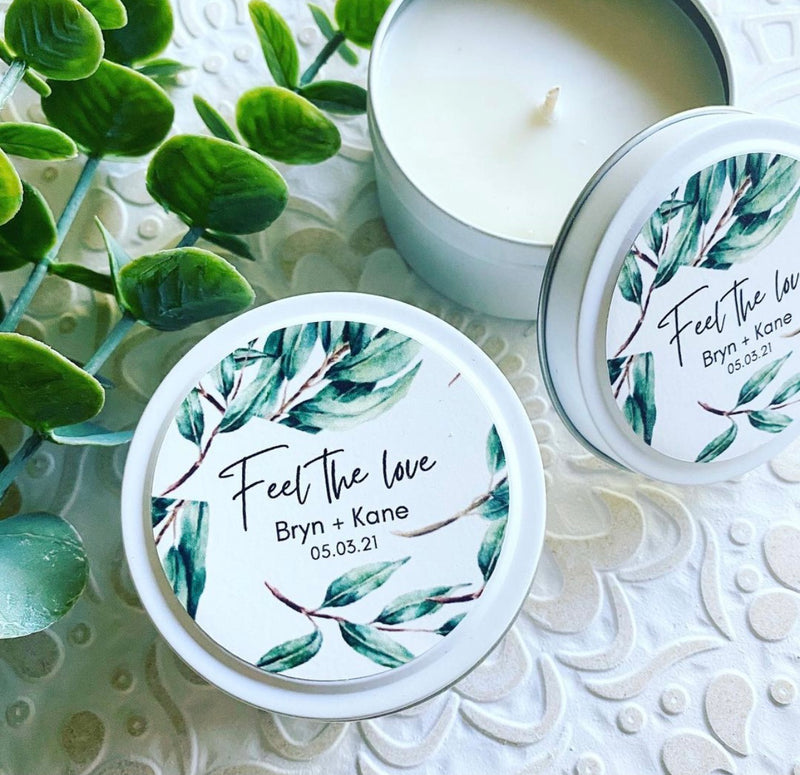 Signature White Candle Tin - Personalised/Custom