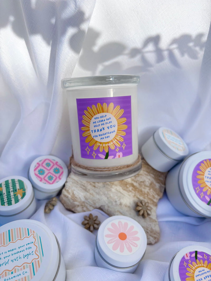 SUNFLOWER Gratitude & Glow – White Vessel