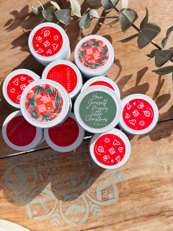 Merry Moments – Christmas Mini Candle Tin Set (4 Pack)