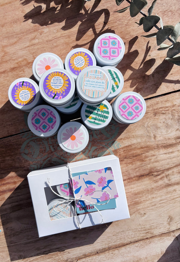 Gratitude & Glow – Thank You / Teacher Mini Candle Tin Set (4 Pack)