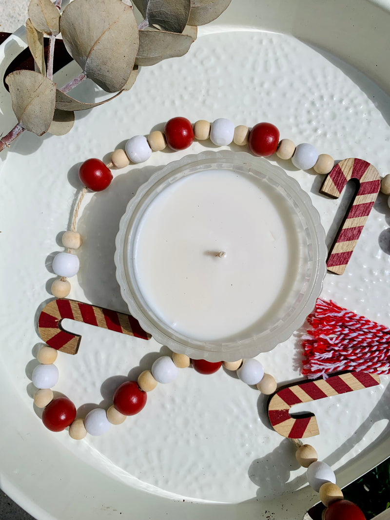 Glass Bauble Candle - White